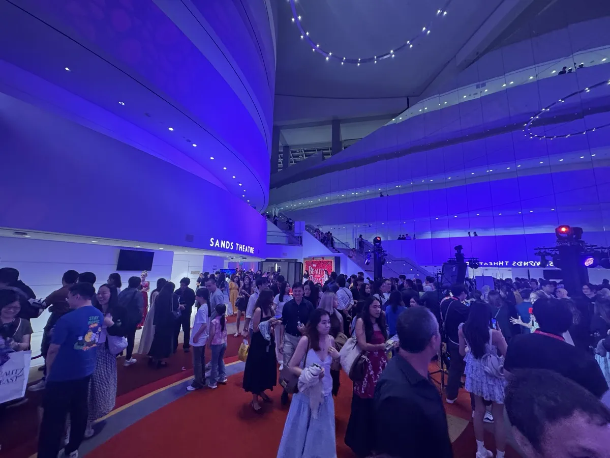 Audience in a theatre foyer